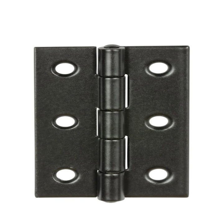 Balama cu aripi plane, pentru mobila, din otel, negru, Vormann, 60 x 60 mm