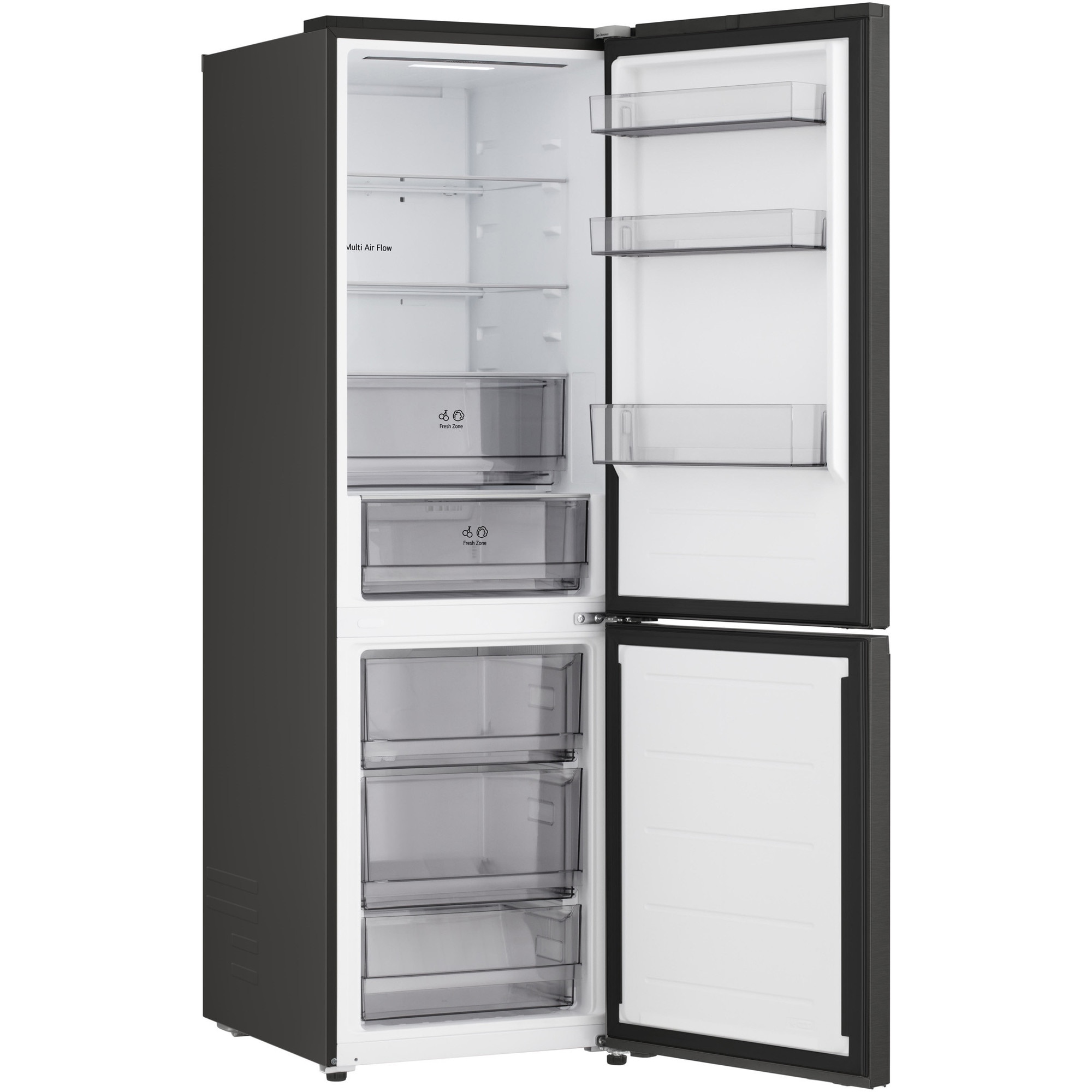 Combina Frigorifica GBBSJ11DEP, No Frost, 340 Litri, H 1.86M,DoorCooling, cls D, Argintiu