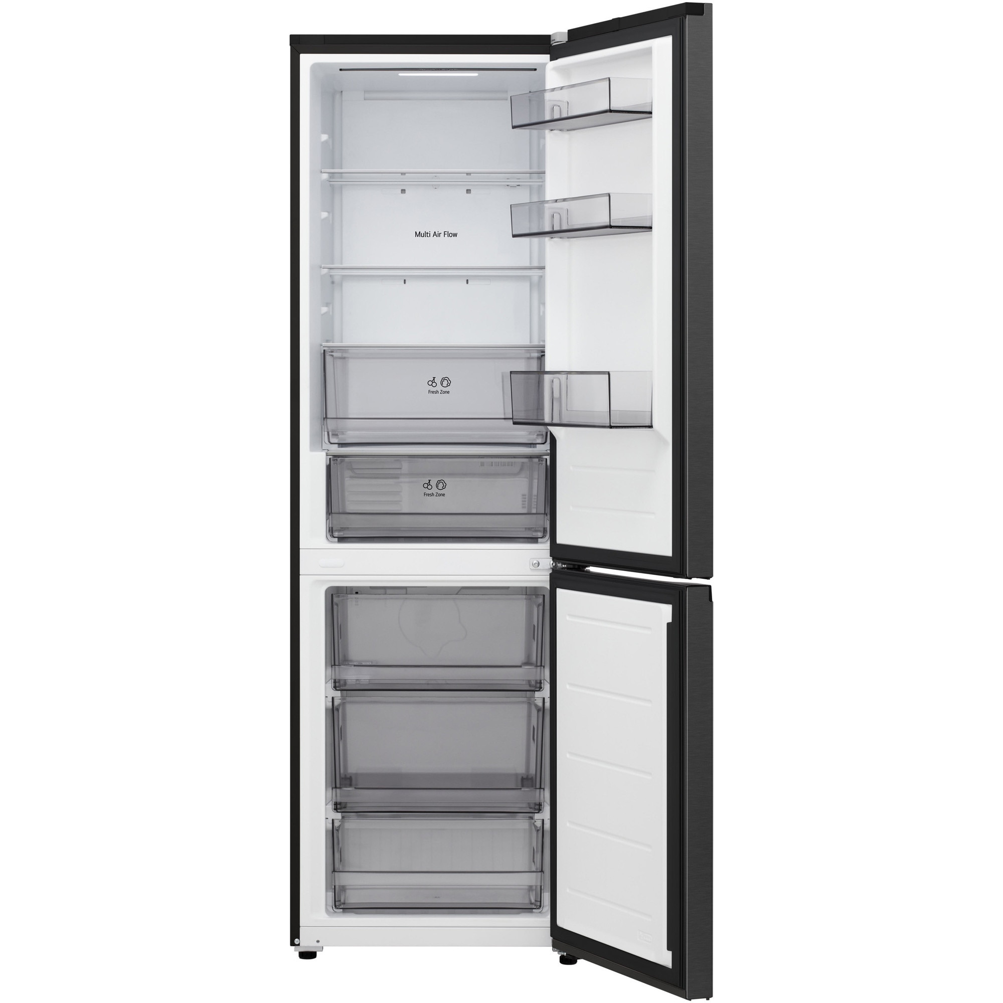 Combina Frigorifica GBBSJ11DEP, No Frost, 340 Litri, H 1.86M,DoorCooling, cls D, Argintiu