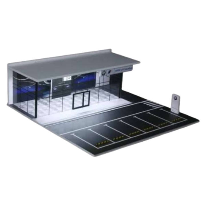 Diorama cu lumini Show room Bmw 1:64 Moreart MO936006