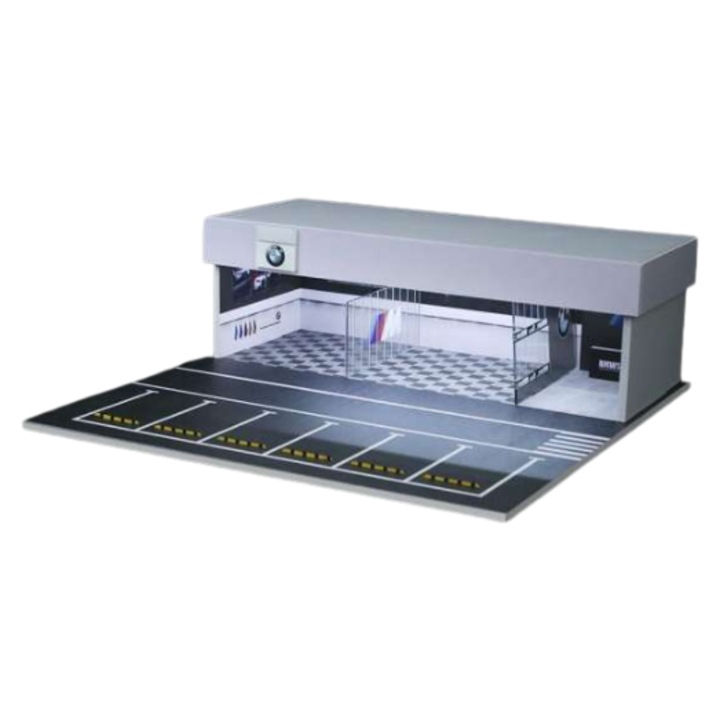 Diorama cu lumini Bmw garage 1:64 Moreart MO936109