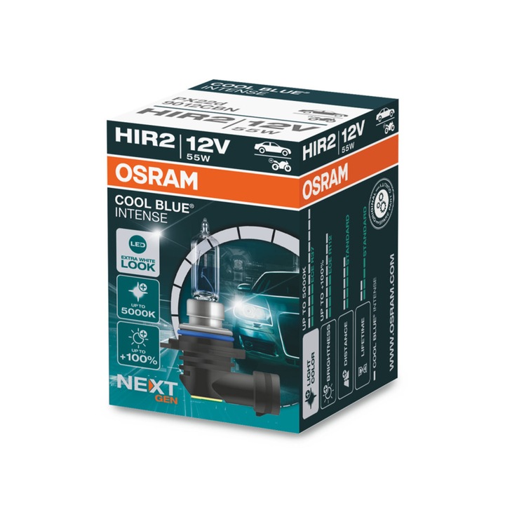 Bec Halogen OSRAM Cool Blue Intense HIR2 - 55W, 12V (Lumina Alba Premium)