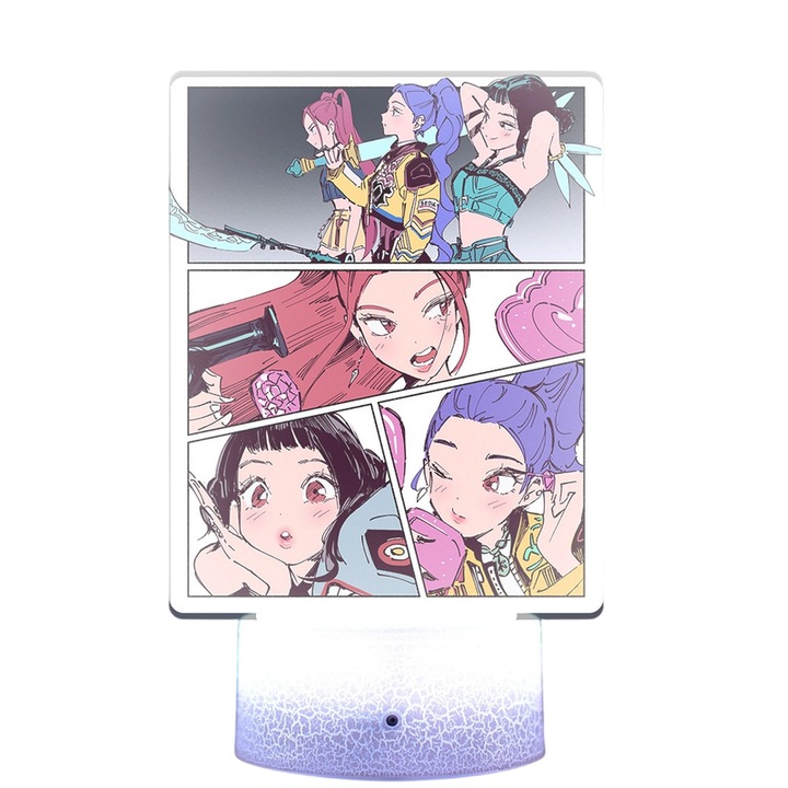 Детска нощна лампа K-POP Hunter-2, 16 цвята