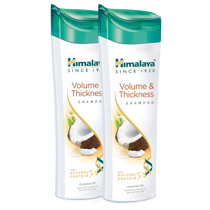 Pachet 2x Sampon de par pentru extra volum, Himalaya, 2x400 ml