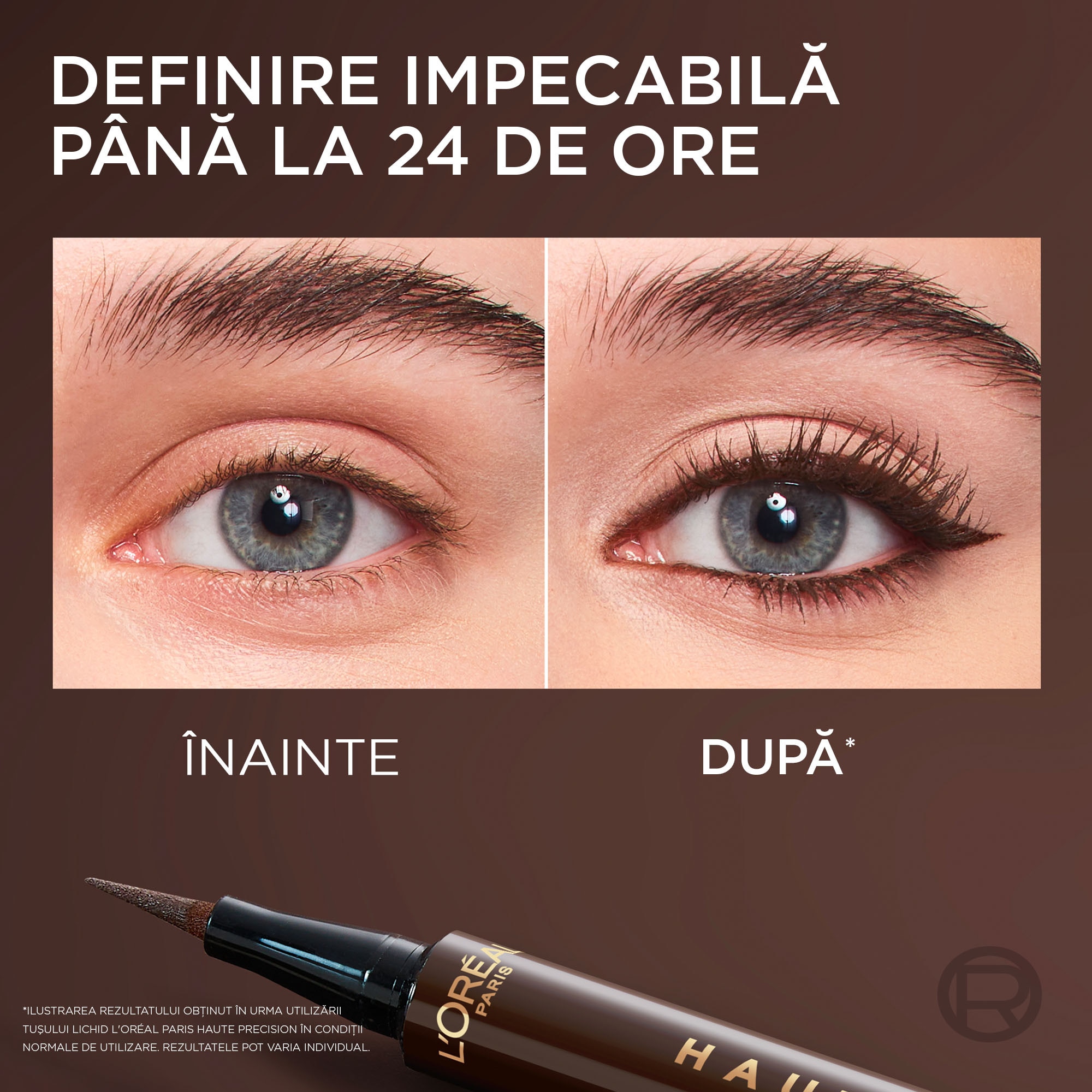 Tus de ochi lichid L'Oreal Paris Haute Precision, rezistent la