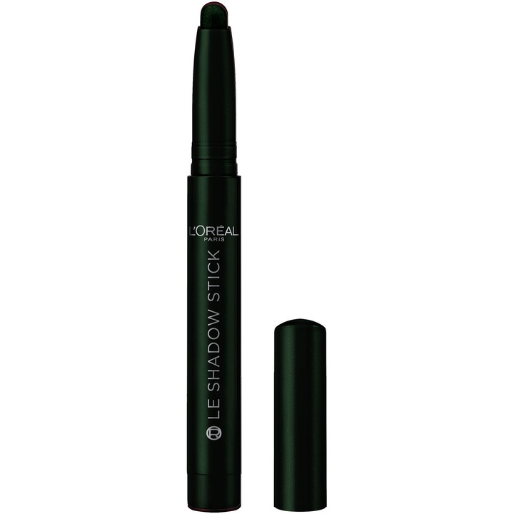 Fard de pleoape cremos tip stick L'Oreal Paris Les Shadow Sticks, rezistent, usor de blenduit, 270 Twilight Emerald, 1.4 g