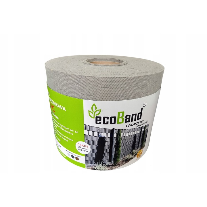 Banda de gard ECOBAND LUXOME 19,3x48mb, gri deschis, cu 36 de cleme