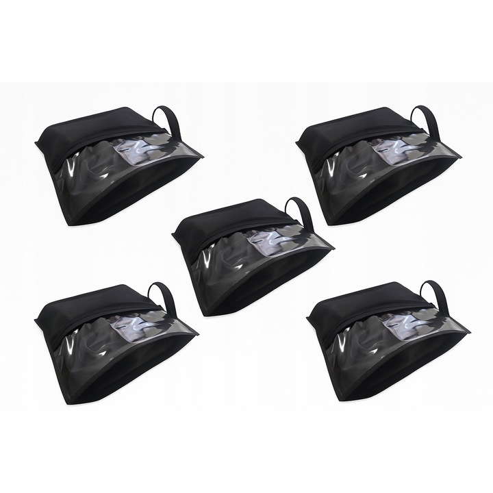 Torba pentru incaltaminte, 40x25x12,5 cm, set 5 bucati, negru