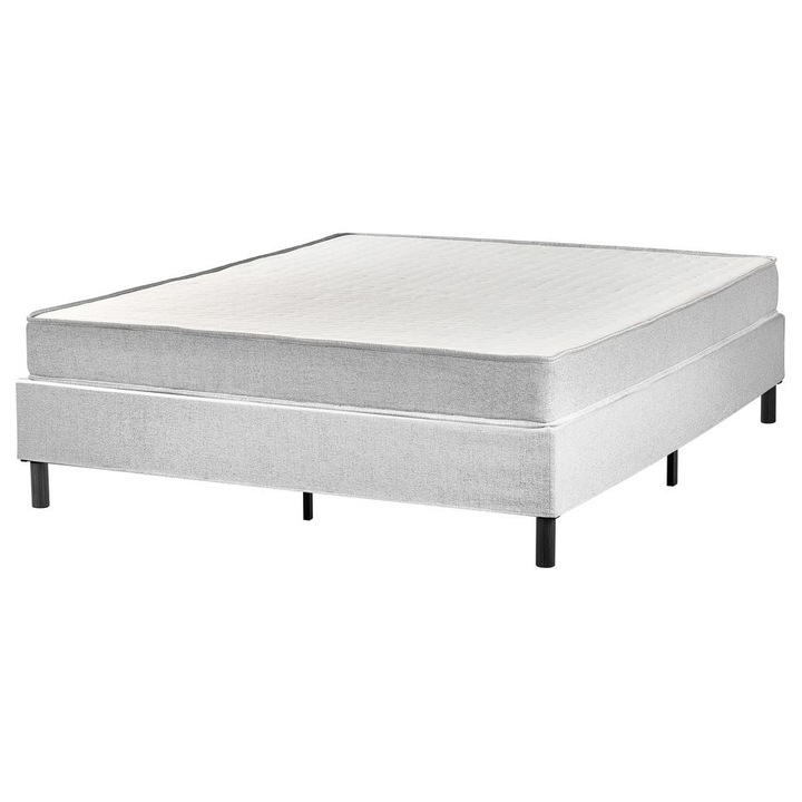 Fejtámla nélküli ágy COUNTESS 160 x 200 cm Világosszürke