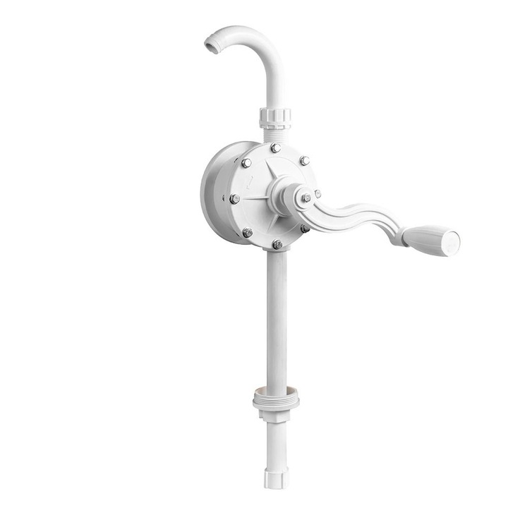 Pompa transfer Adblue/lichide chimice manuala rotativa debit 37L/min Hmax lucru 100cm corp polipropilena pentru butoi Energo