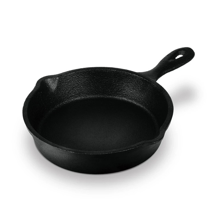 Tigaie Berlinger, fonta, 15x3,3 cm, negru, rezistenta la cuptor, potrivita pentru plita cu inductie