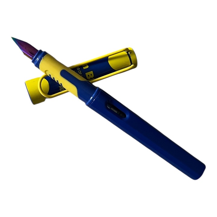 Stilou Yiren EF, albastru, inox, stil fin