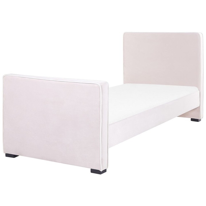 Rózsaszín bársonyágy 90 x 200 cm Teenie