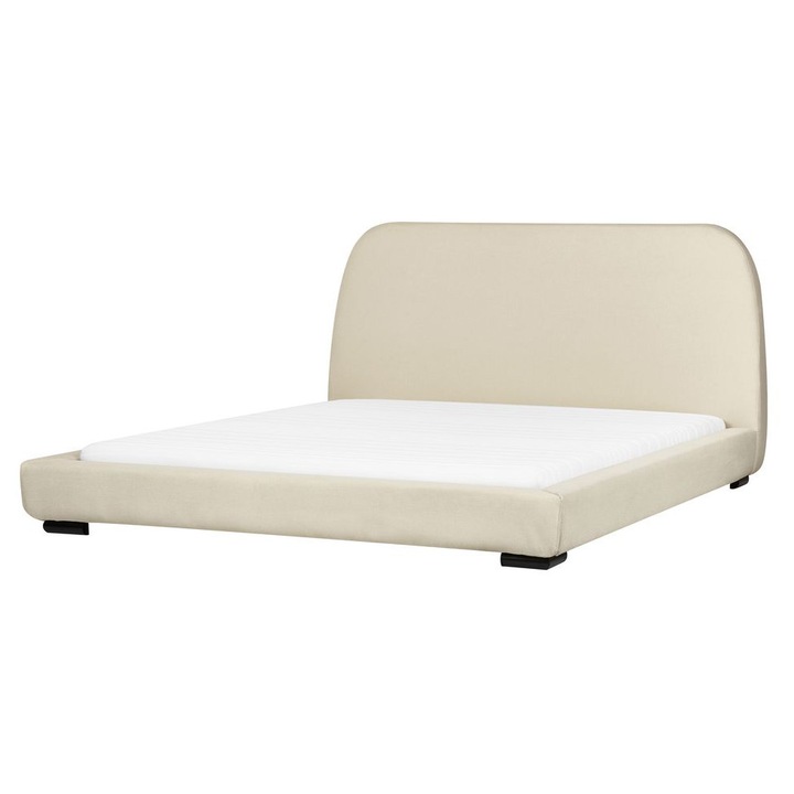 Krém kárpitozott franciaágy 160 x 200 cm Roisel