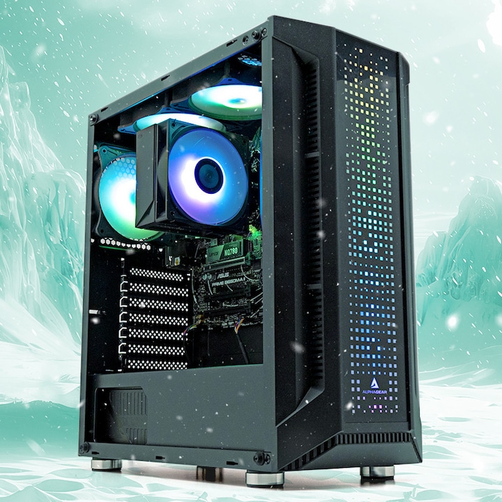 PC Gaming ZMEU Winter Edition, AMD Ryzen 5 PRO 8600G, 32GB DDR5, 1TB SSD, Radeon 760M with Ryzen AI, Iluminare RGB