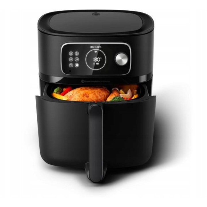 Фритюрник без мазнина Philips Combi XXL 2200W 8,3л, черен, с мобилно приложение