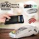 Мъжки портфейл, AFKSMILE, 100% естествена кожа, RFID защитен, черен, 11.4x8x0.9см