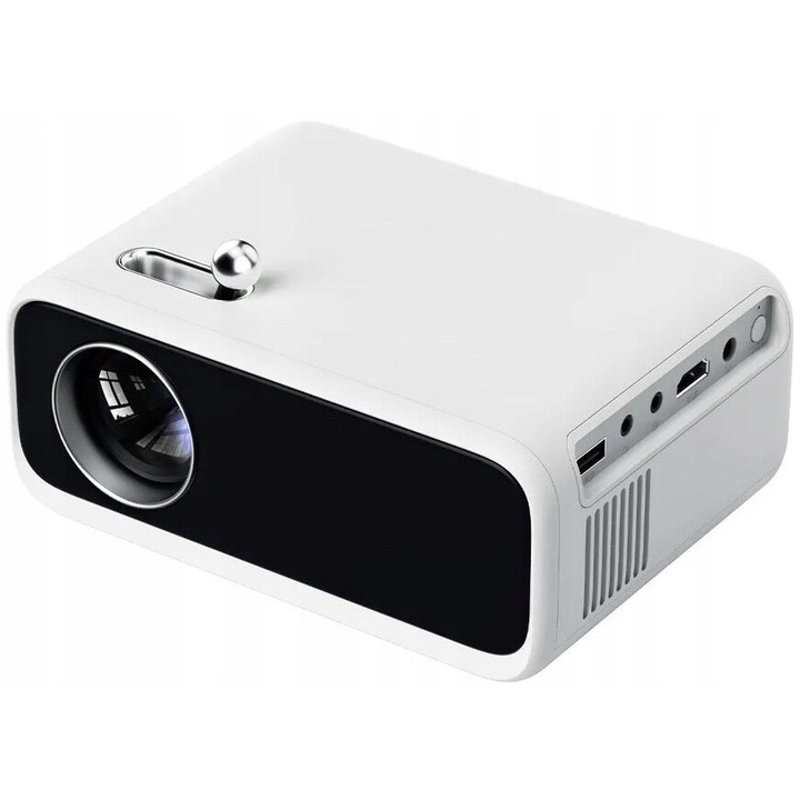 Videoproiector Mini Pro WPE01, 1280x720, 250 ANSI lumen, Wi-Fi, Bluetooth, alb