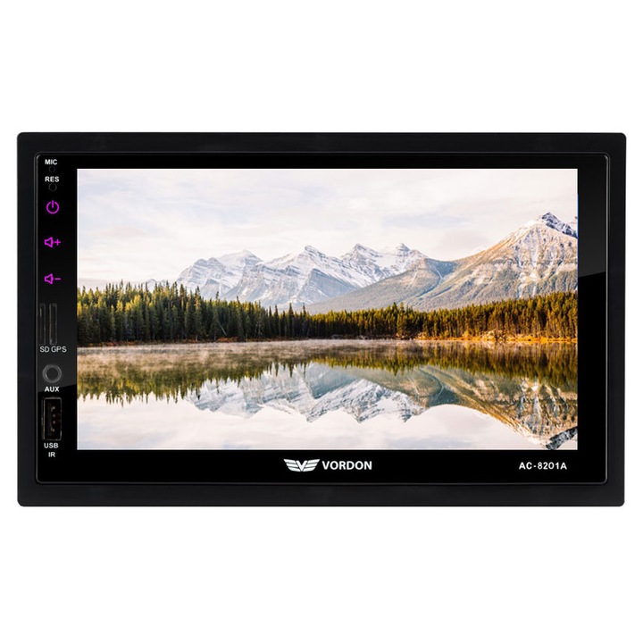 Navigatie auto Vordon AC-8201A, USB, Bluetooth, 4x60W, negru, 2DIN