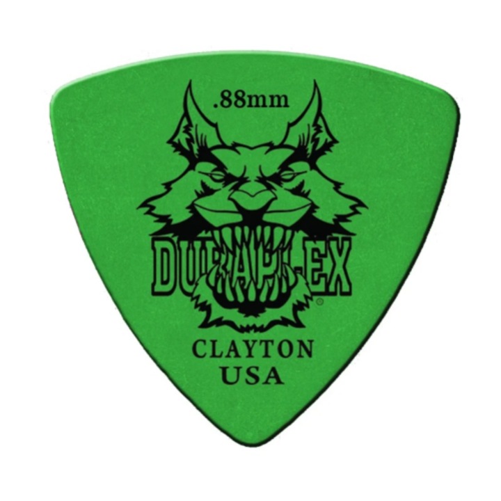 Set 12 pene chitara, CLAYTON Duraplex DXRT, 0.88mm, verde