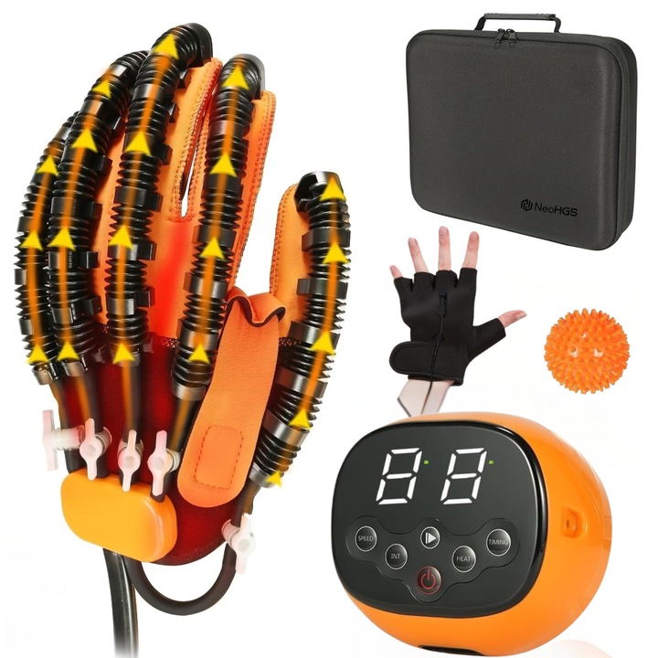 Manusa Reabilitare Profesionala NeoHGS, Recuperare AVC, Compresa Calda, Intensitate 1-9, Timer, Afisaj Digital, Functie Vocala, Post-Operator, Recuperare Paralizie, Marime M-L, Stanga