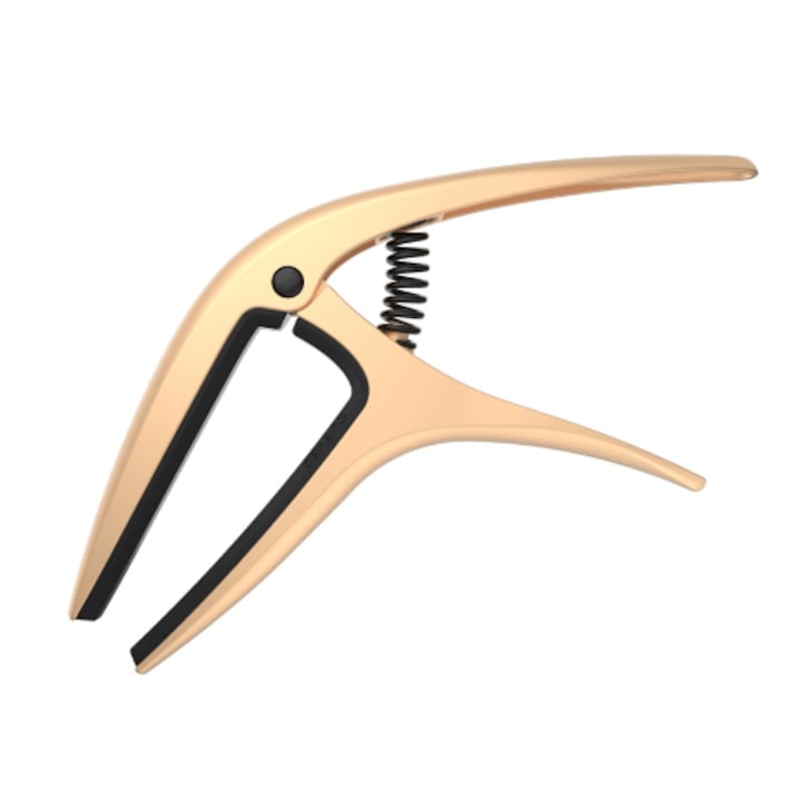 Ernie Ball Axis Capo, arany szatén, elektromos és akusztikus gitárokhoz, 6 és 7 húros