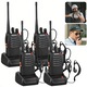 Комплект от 4 преносими радиостанции Baofeng BF-888S, UHF 400-470MHz, Уоки-токи, програмирани на 16 PMR канала, Обхват на вълните 1-10км, Включени аксесоари, Фенерче, YOUKUKE®, Черни