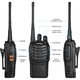Комплект от 4 преносими радиостанции Baofeng BF-888S, UHF 400-470MHz, Уоки-токи, програмирани на 16 PMR канала, Обхват на вълните 1-10км, Включени аксесоари, Фенерче, YOUKUKE®, Черни