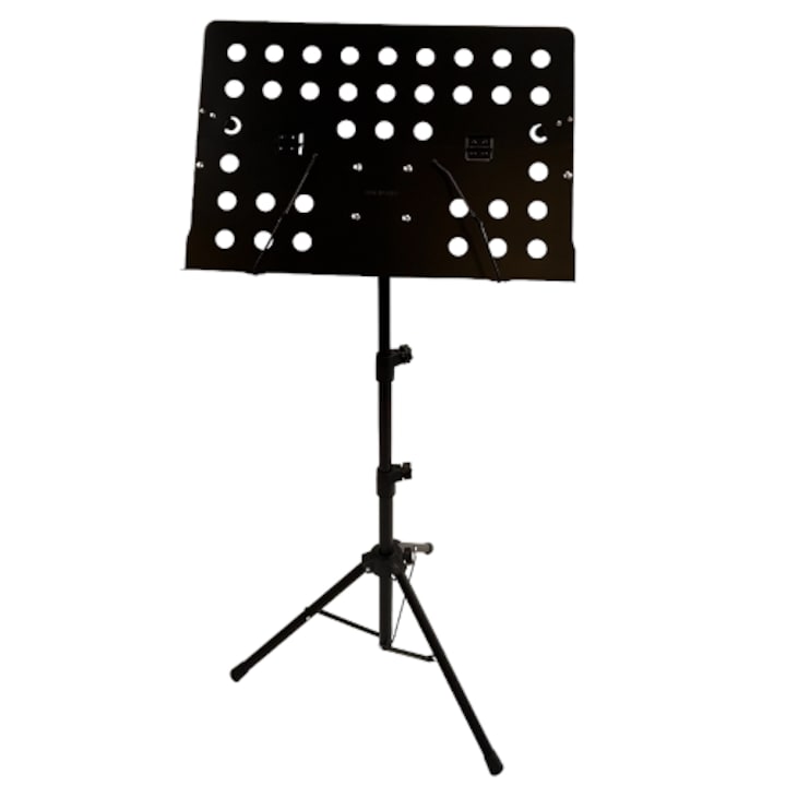 Pulpit pentru note NEXON KSN-200, reglabil pe inaltime, cu suport pentru pagini, 3 picioare pliabile, negru