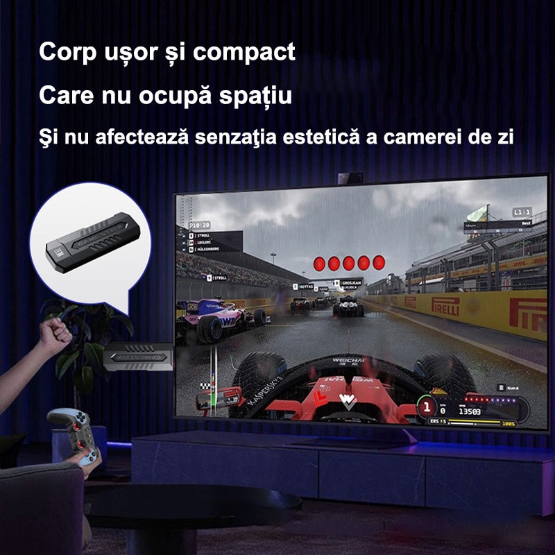 Consola de Jocuri Retro Rqiurpn, 30000 jocuri, 2 controlere wireless, 64GB, 4K, Plug and Play