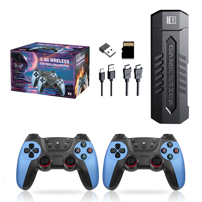 Consola de Jocuri Retro Rqiurpn, 30000 jocuri, 2 controlere wireless, 64GB, 4K, Plug and Play