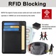 Мъжки портфейл, AFKSMILE, RFID защита, 8 карти, Матово черен, 11.4x8x0.9см