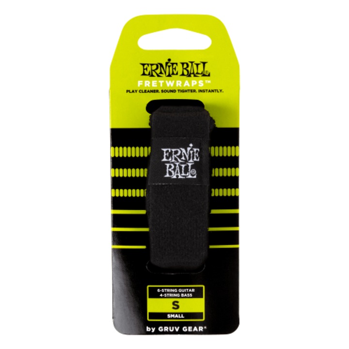 Banda de atenuare Ernie Ball FretWrap, pentru chitare electrice si basuri, reglabila, Small