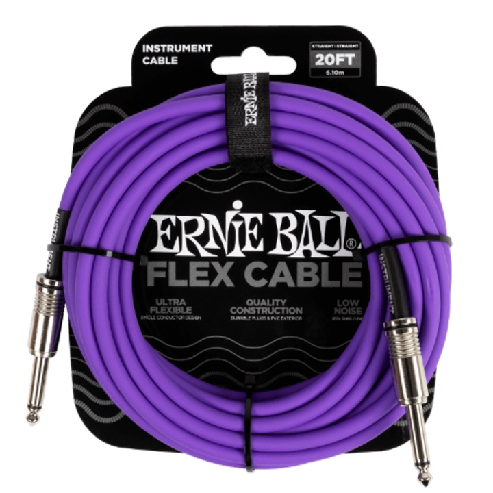 Cablu instrumente muzicale, ERNIE BALL, EB 6420, 6.1m, Mov