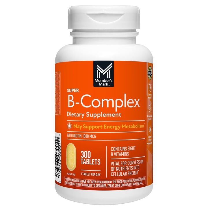 Supliment Alimentar, Member's Mark, B-Complex, Sustine Functionarea Sistemului Nervos, 300 tablete