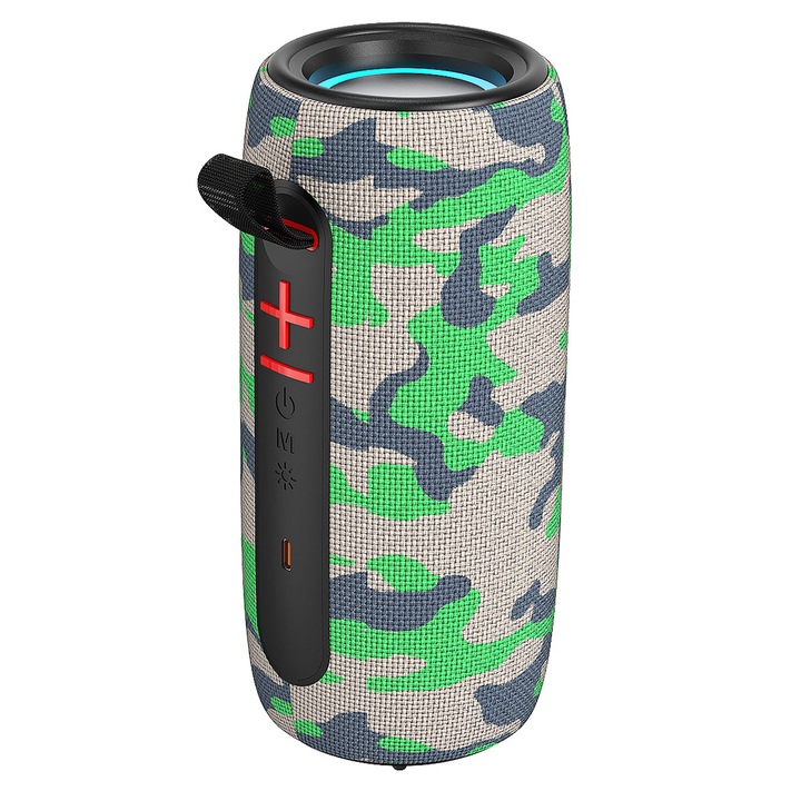 Boxa portabila gamocesh Bluetooth 5.3, rezistent la apă IPX6, TWS, 1500mAh, multicolor, 5 ore redare