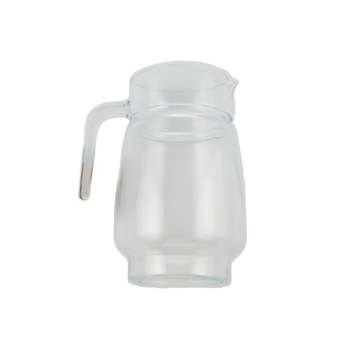 Carafa din sticla, cu maner ergonomic si cioc pentru turnare controlata, perfecta pentru servit sucuri si bauturi, 1.5L