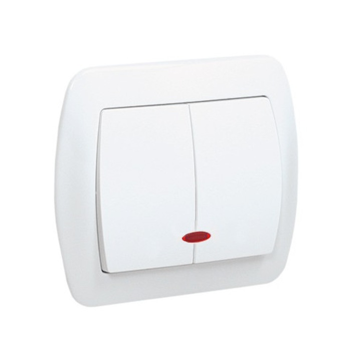 Kapcsoló, Simon, Akord, 10AX, 250V, narancssárga, 80.5x90x37.5mm, süllyesztett szerelés