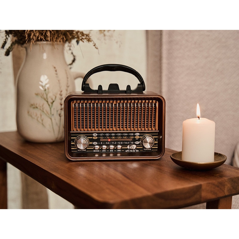 Radio portabil Tracer ShockWave, FM/AM/SW, Bluetooth, Maro