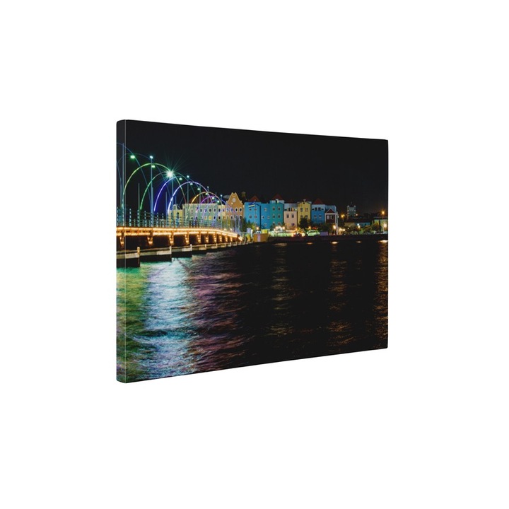 Casute albastre - Tablou Canvas - 85x110 cm