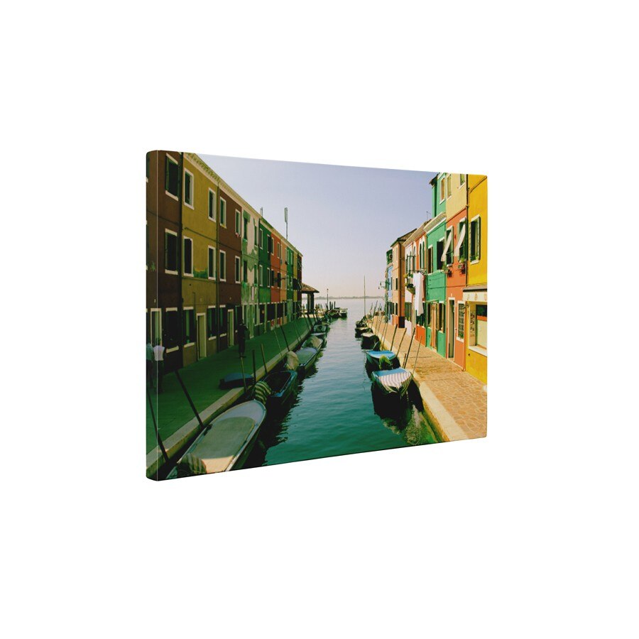 Case colorate - Tablou Canvas - 65x85 cm