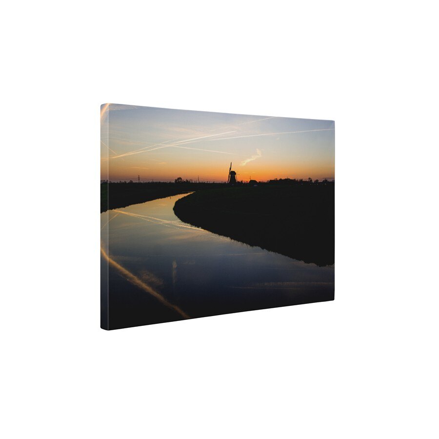 Moara in apus de soare - Tablou Canvas - 80x105 cm