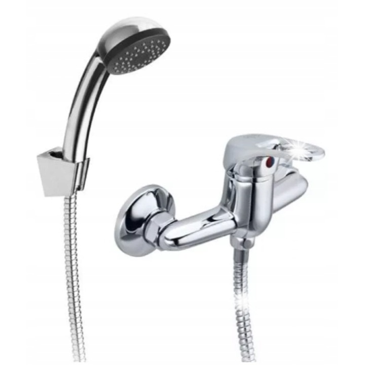 KFA Armatura csaptelep, zuhanykészlettel, króm, falra szerelhető, 150mm