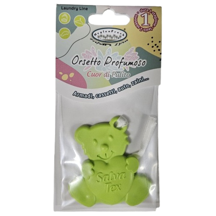 Plachete odorizante Hygienfresh Ursuletul parfumate, aroma proaspata, utilizare suspendata, 3 luni