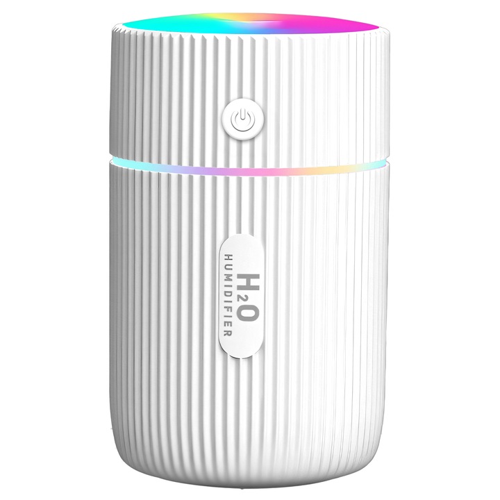 Umidificator de Aer RGB Retoo TechPro, 2W, 220ml, 40ml/h, Functie De Aromaterapie, Alimentare Usb