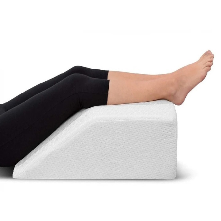 Perna Ortopedica, Ortosan®, Perna Din Spuma Cu Memorie Pentru Sustinerea, Sprijinul Si Ridicarea Picioarelor, Perna Multifunctionala Pentru Relaxare, Circulatie Sanguina Optimizata Si Reducerea Presiunii Lombare, Design Ergonomic Pentru Confort Maxim