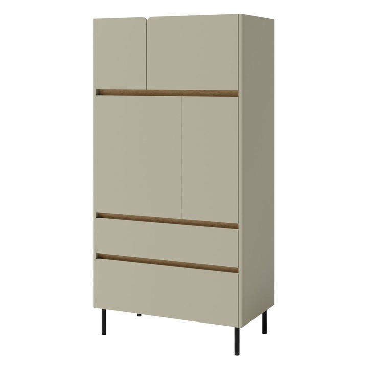 Comoda Cubonis CB05, MIRJAN 24, eucalipt + stejar baltic dune, 40x80x165 cm