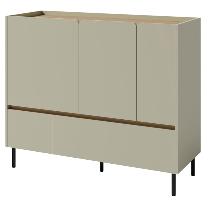 Comodă MIRJAN 24 Cubonis CB08, eucalipt + stejar baltic dune, 120x105x40cm