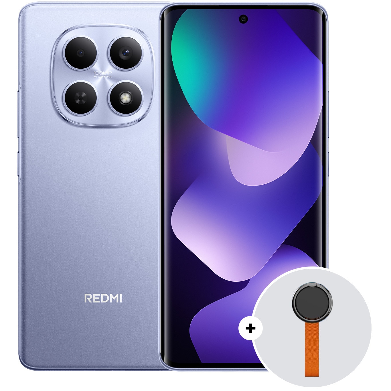 Telefon Mobil Xiaomi REDMI Note 15, 6Gb RAM, 128GB, Purple + Woven Strap Ring Stand