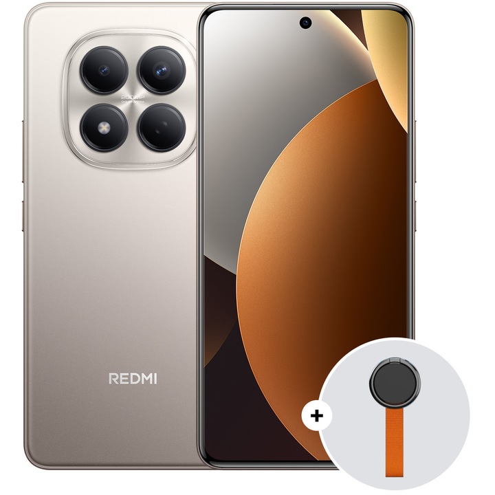 Смартфон Xiaomi REDMI Note 15 Pro, 8GB RAM, 256GB, Titanium + Woven Strap Ring Stand